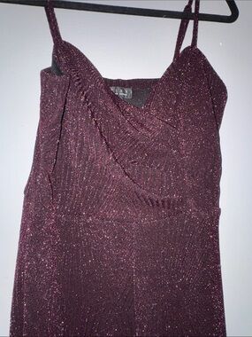 Trixxi Shimmery Burgundy Strapless Slip onesie